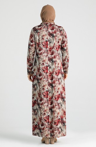 Robe Hijab Bordeaux 4747B-04