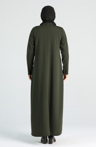Khaki Hijab Kleider 4756-03
