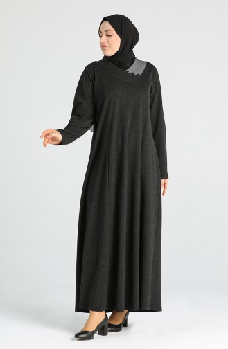 Robe Hijab Noir 4757-01
