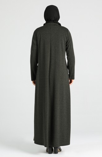 Khaki Hijab Kleider 4757-04