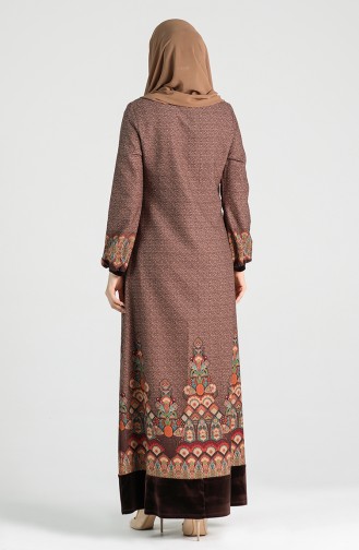 Robe Hijab Couleur Brun 20K3022700-02