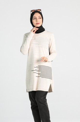 Triko Tunik 1294-05 Bej