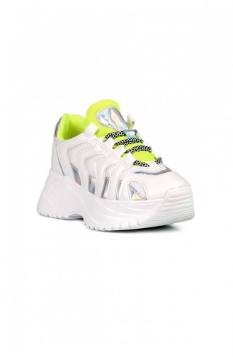 Chaussures Baskets Vert neon 272.YESIL