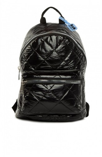 Bagmori Inflated Backpack with Thick Zipper M000005289 Black 8682166063284