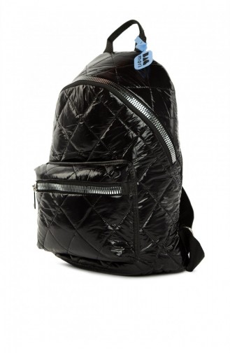 Bagmori Inflated Backpack with Thick Zipper M000005289 Black 8682166063284