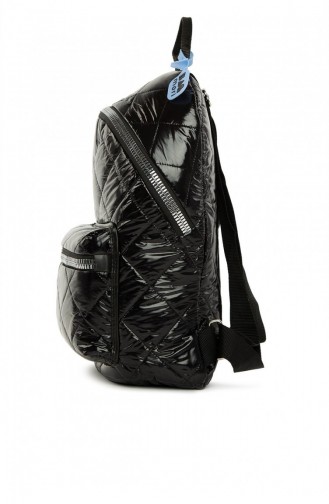 Bagmori Inflated Backpack with Thick Zipper M000005289 Black 8682166063284