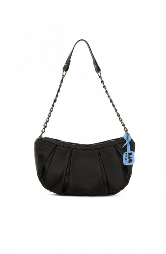 Bagmori Pleated Chain Mini Bag M000005288 Black 8682166063277