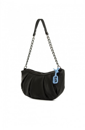 Bagmori Pleated Chain Mini Bag M000005288 Black 8682166063277