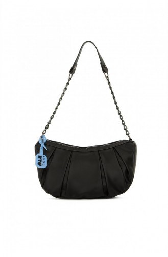 Bagmori Pleated Chain Mini Bag M000005288 Black 8682166063277