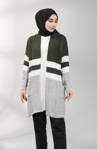 Grün Strickjacke 7007-02