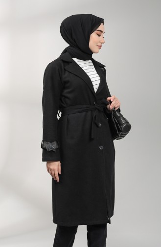 Belted Stamp Coat 1332-01 Black 1332-01