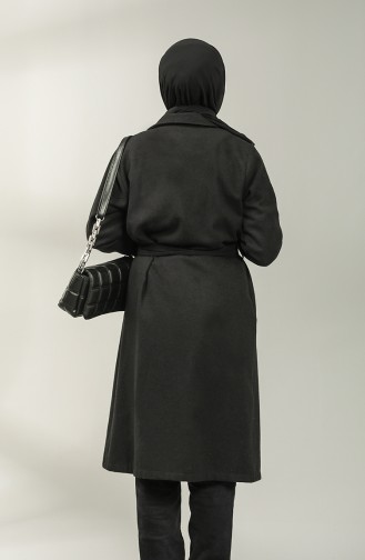 معطف طويل أسود 1332-01