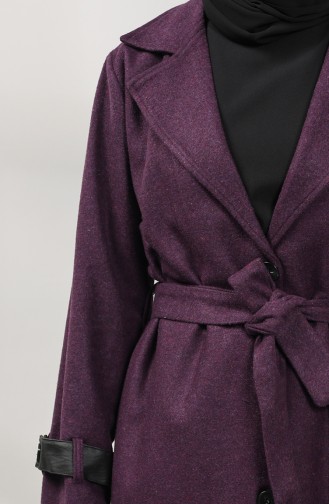 Belted Stamp Coat 1332-03 Purple 1332-03