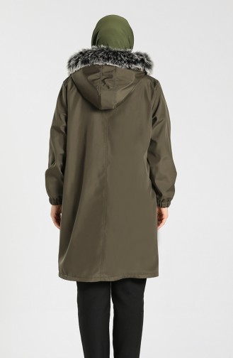 Plus Size Hooded Coat 8102-03 Khaki 8102-03