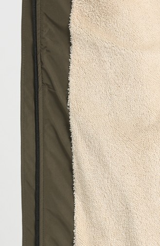 Plus Size Hooded Coat 8102-03 Khaki 8102-03