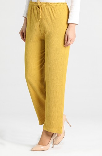 Elastic wide-leg Pants 5335-07 Mustard 5335-07