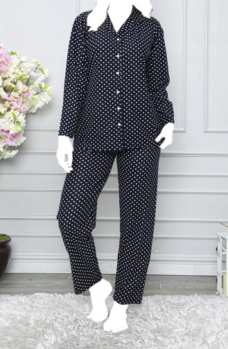 Tampap Shirt Collar Polka Dot Women s Pyjama Set 1216 1216