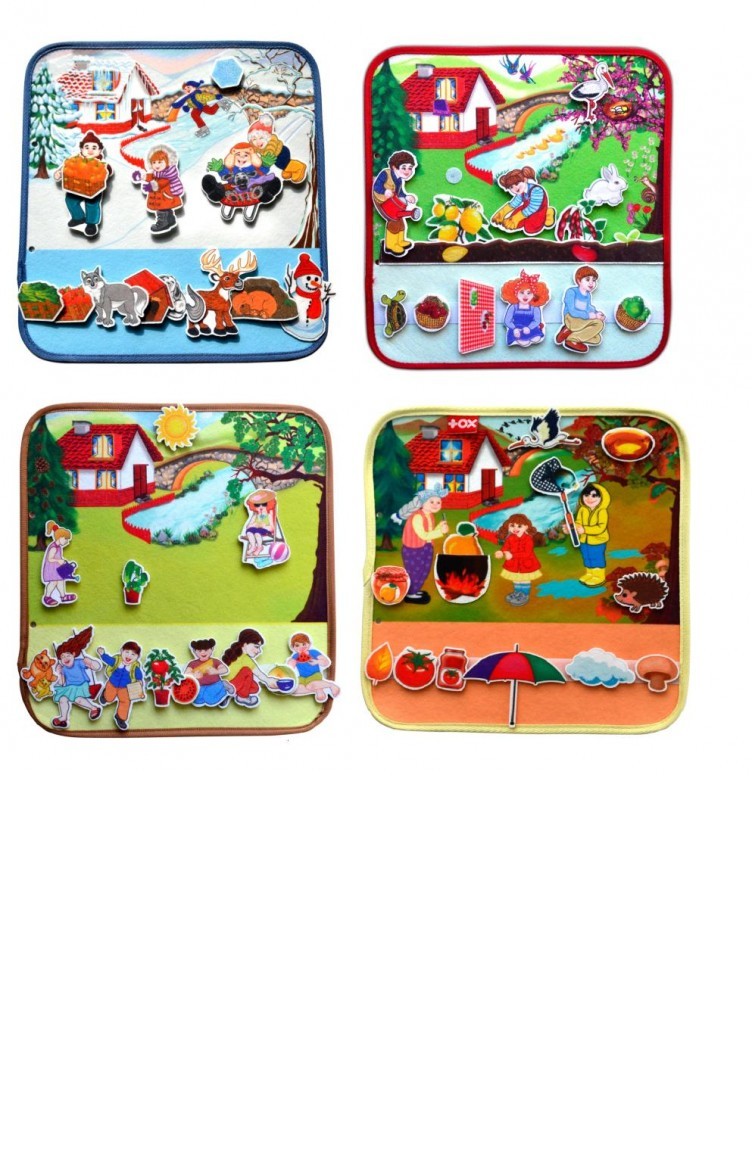 4 Set 50 Parca Tox Dort Mevsim Kece Cirtli Aktivite Sayfasi Cocuk Etkinlik Egitici Oyuncak T050200001 Sefamerve