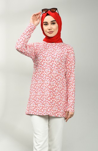 Beige-Rose Bluse 3405-01