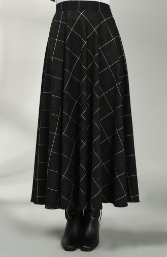 Plaid Mevlana Skirt 4354etk-06 Black 4354ETK-06