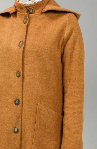 Buttoned Stamp Coat 2133-09 Mustard 2133-09