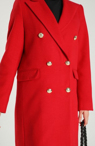 Buttoned Stamp Coat 22418-01 Red 22418-01
