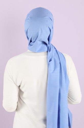 Self-patterned Cotton Shawl 4887-01 Blue 4887-01