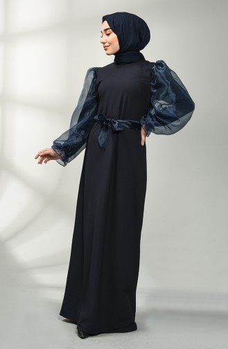 Robe Hijab Bleu Marine 60119-08