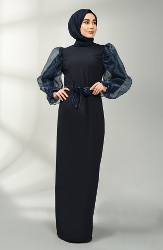 Robe Hijab Bleu Marine 60119-08