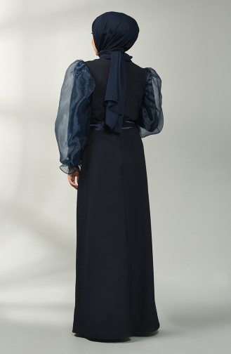 Robe Hijab Bleu Marine 60119-08