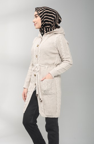 Beige Strickjacke 5026-03