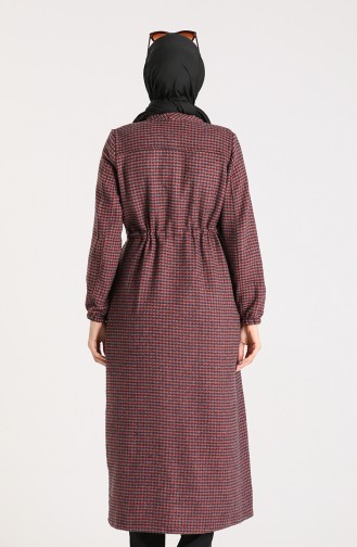 Checked Down Coat 5580-04 Dried Rose 5580-04