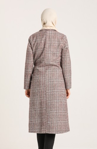 Checked Stamp Coat 6044-01 Damson 6044-01