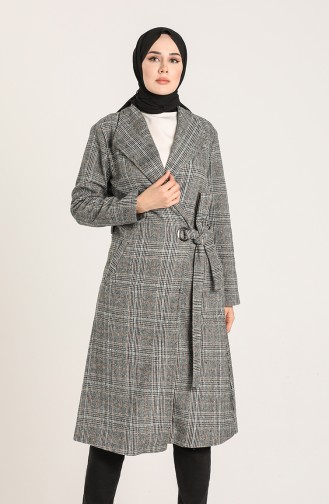 Checked Stamp Coat 6044-02 Gray 6044-02