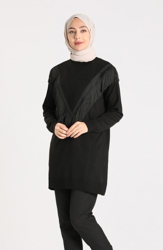 Knitwear Hooded Sweater 2263-03 Black 2263-03