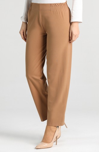 Elastic Waist Trousers 1983-18 Milk Brown 1983-18