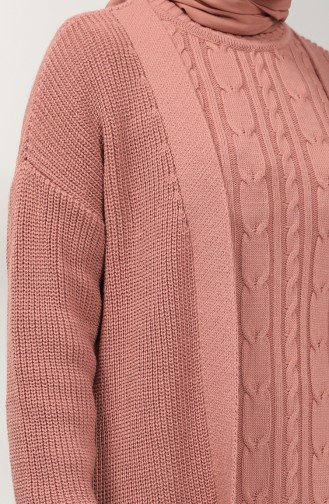 Knitwear Sweater Dress Two-Piece Set 5008-06 Dry Rose 5008-06
