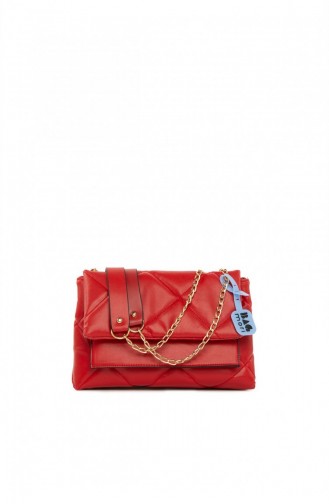 Bagmori quilted Embroidery Three-compartment Bag M000005301 Red 8682166063369