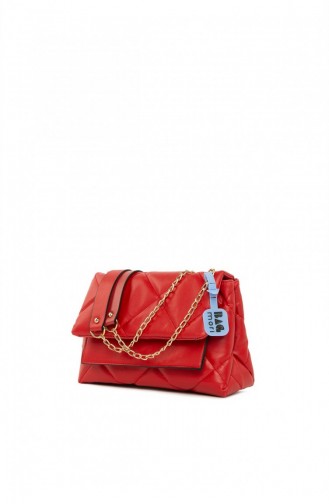 Bagmori quilted Embroidery Three-compartment Bag M000005301 Red 8682166063369