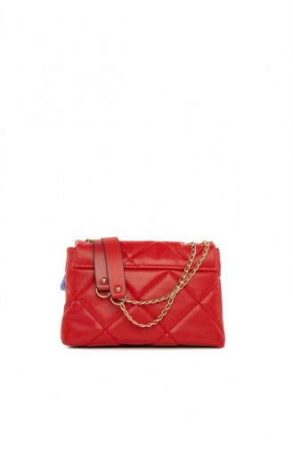 Bagmori quilted Embroidery Three-compartment Bag M000005301 Red 8682166063369