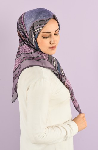 Karaca Patterned Soft Scarf 90732-02 Purple Lilac 90732-02