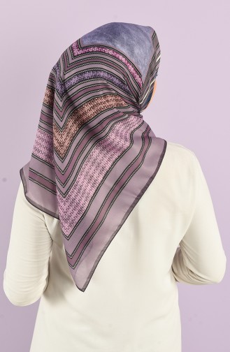 Karaca Patterned Soft Scarf 90732-02 Purple Lilac 90732-02