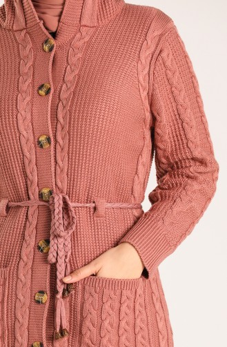 Beige-Rose Strickjacke 10207-04