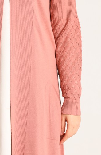 Beige-Rose Strickjacke 9111-02