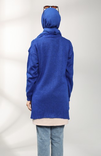 Saks-Blau Strickjacke 9118-02