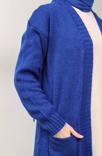 Saks-Blau Strickjacke 9118-02