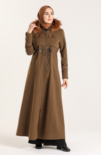 Fur Cachet Long Coat 1001-12 Tobacco 1001-12