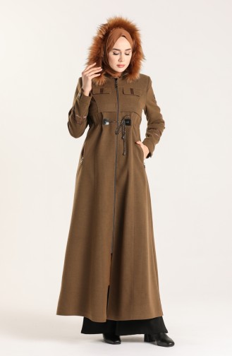 Fur Cachet Long Coat 1001-12 Tobacco 1001-12