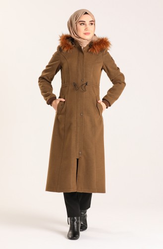 Fur Cashmere Coat 1020-03 Tobacco 1020-03