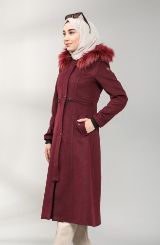 Furry Cashmere Coat 1020-04 Damson 1020-04